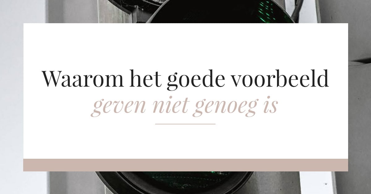 Waarom het goede voorbeeld geven niet genoeg is  Kooplust